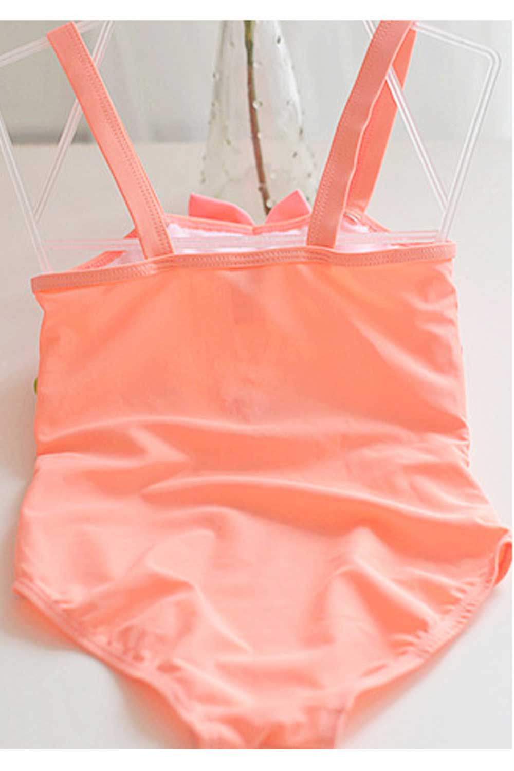 Toddler Girls Solid Color Ball Lace One Piece Pretty Swimwear