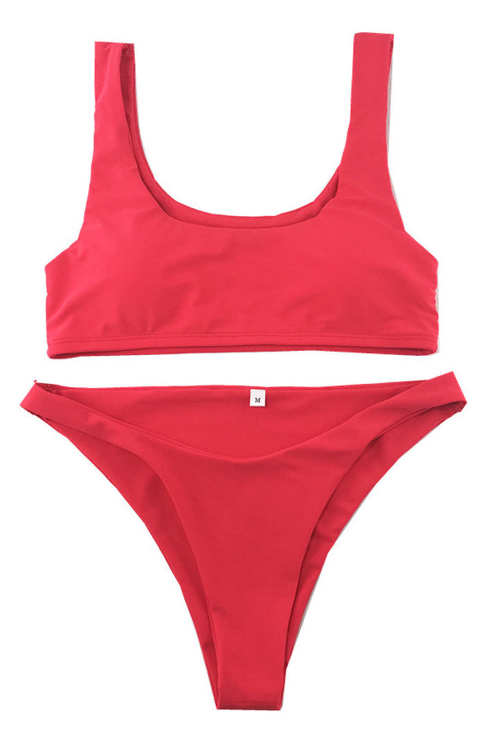 Women Thin Solid Pattern Stretchable Beach Swimsuit Set