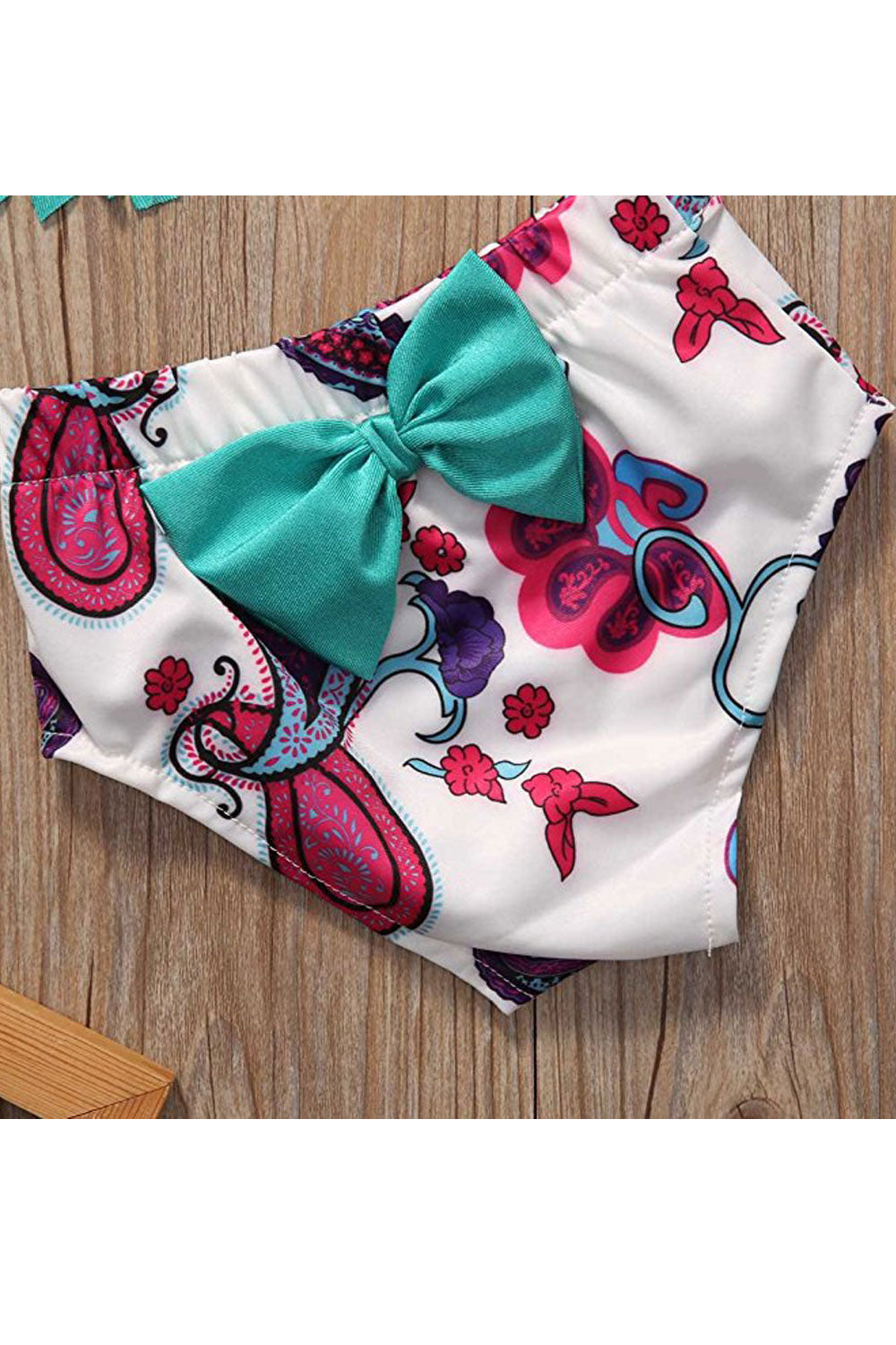Toddler Baby Girls Stylish Strap Neck Tassel Swimsuit