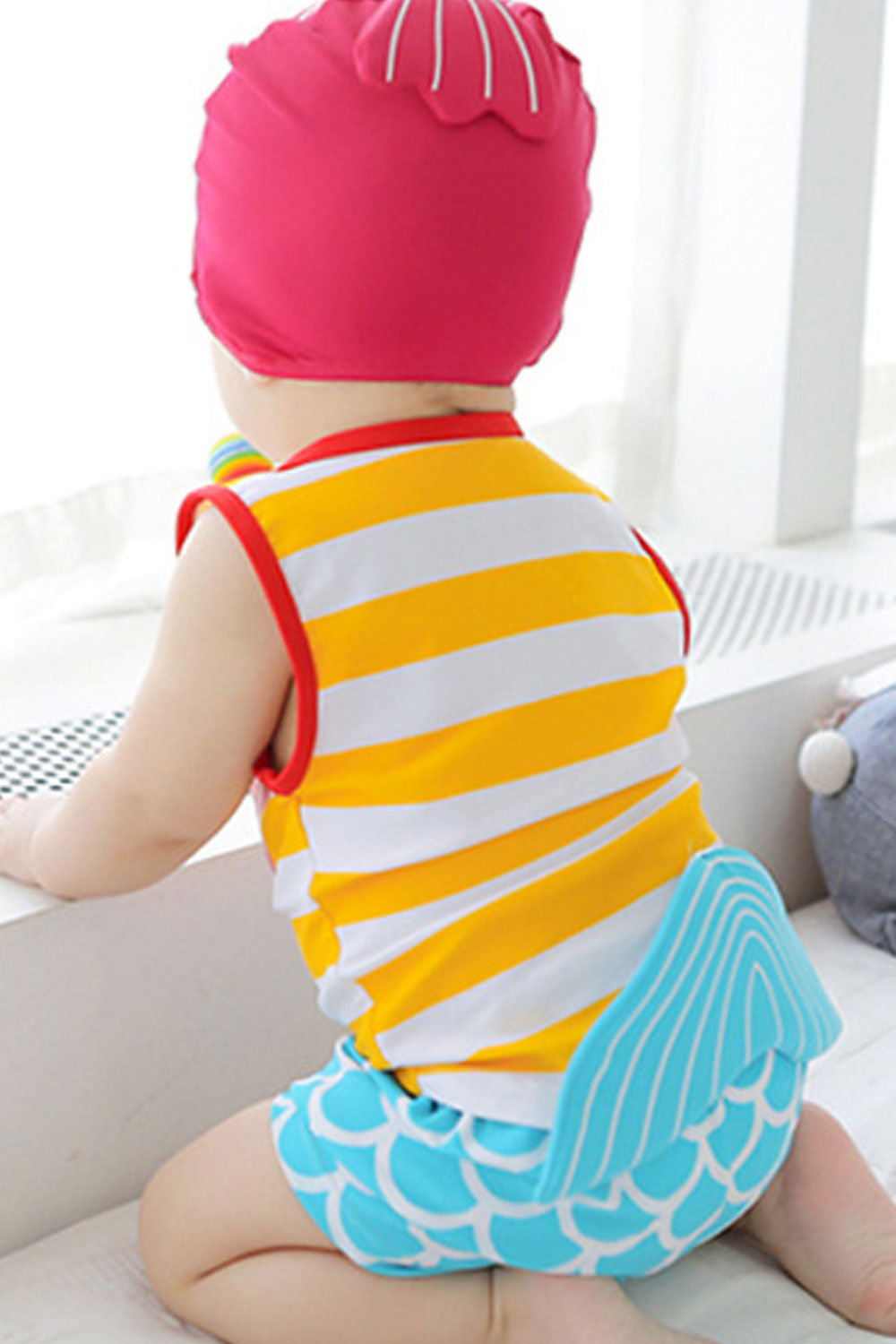 Toddler Boys Cartoon Printed Sleeveless One Piece Swim Top
