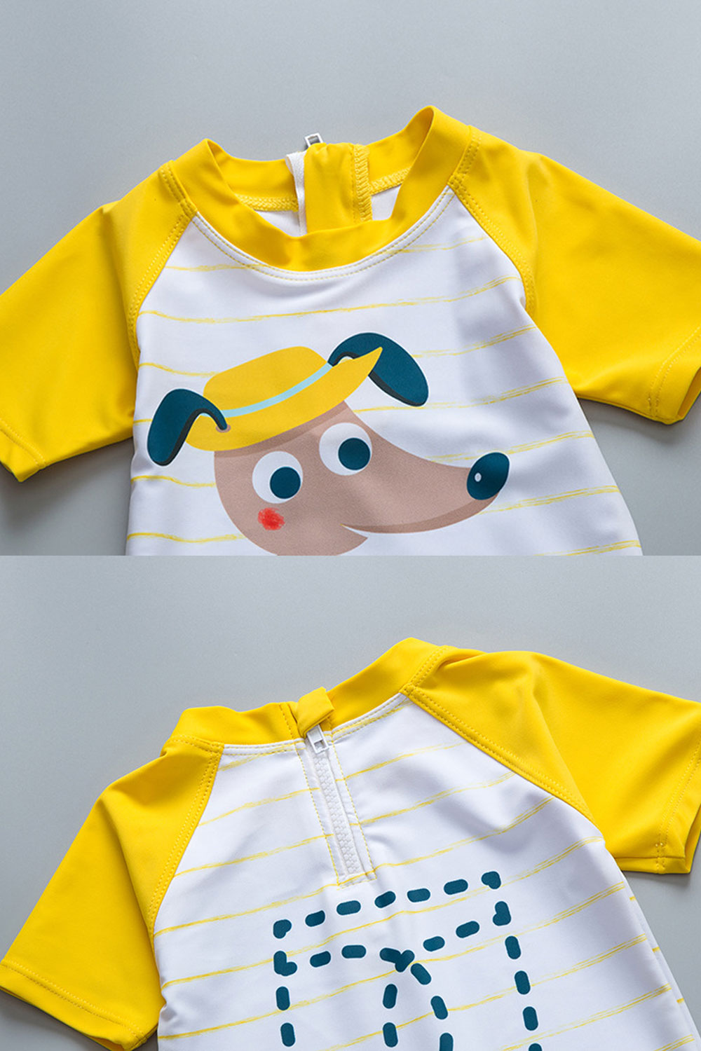 Toddler Boys Stretch Cartoon Pattern Elasticated Swimsuit Set