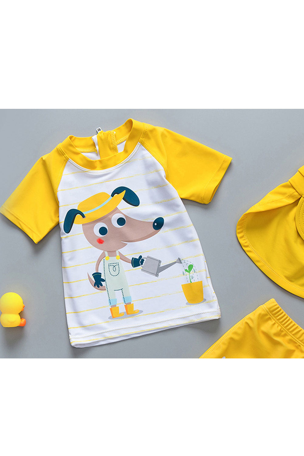Toddler Boys Stretch Cartoon Pattern Elasticated Swimsuit Set