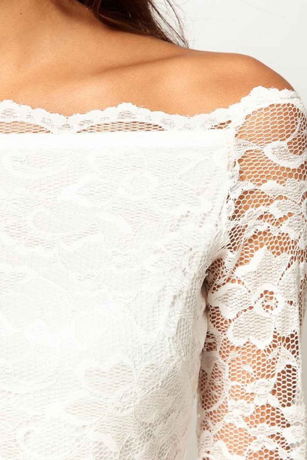 Women's Slim Skirt Style Pencil Lace White Dress