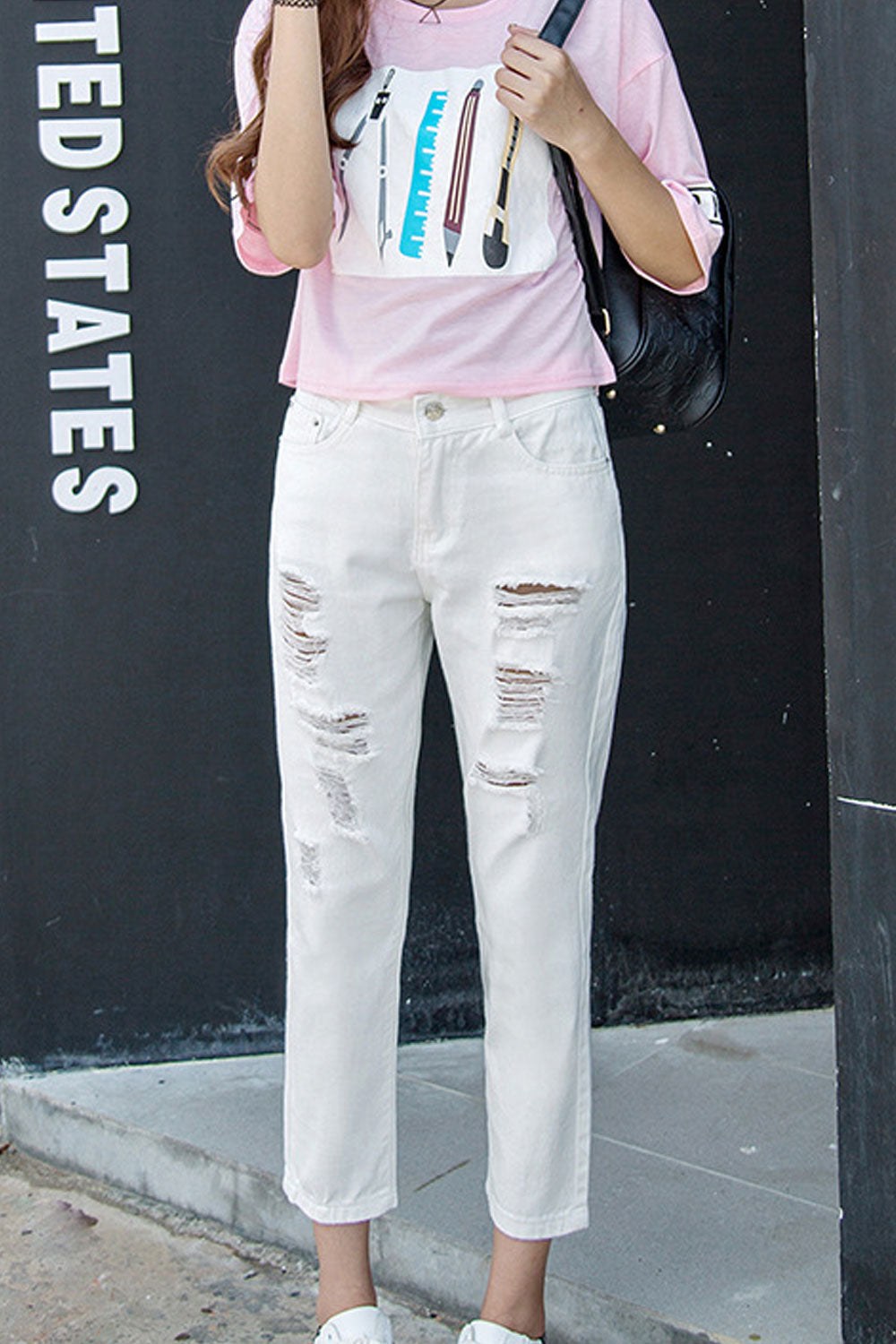 Women Stylish Decorated High End Jeans