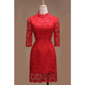 Thick Lace Decorated Evening Dress