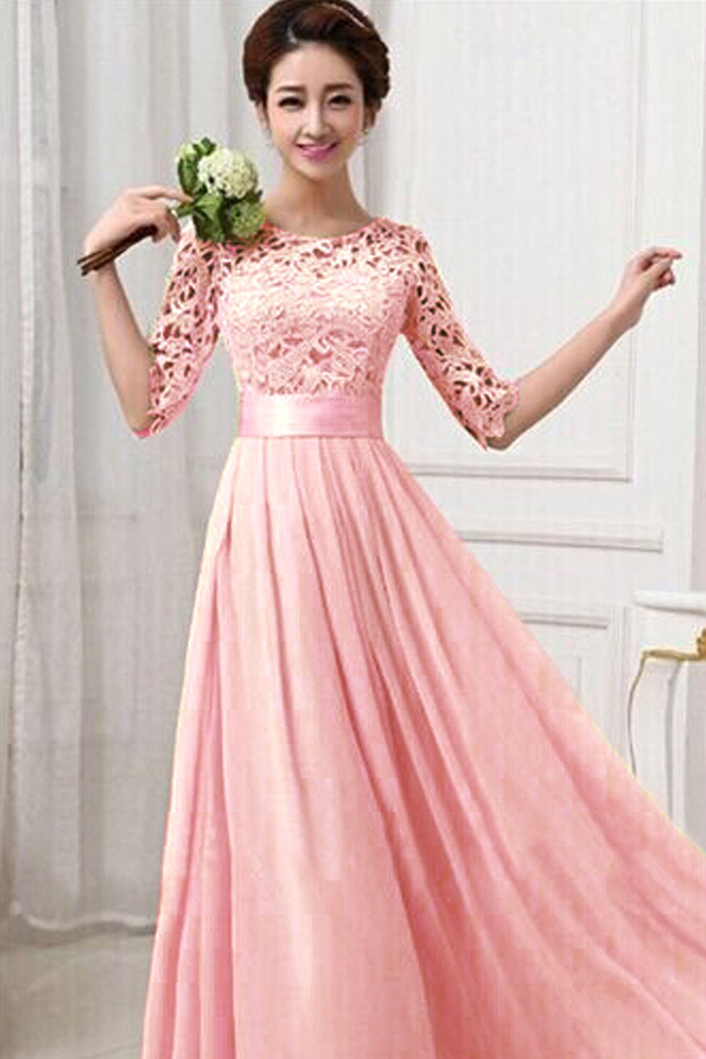 Women Prom Wedding Long Chiffon Party Dresses