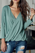 Women Long Sleeves Pleated Waist Beautiful Top