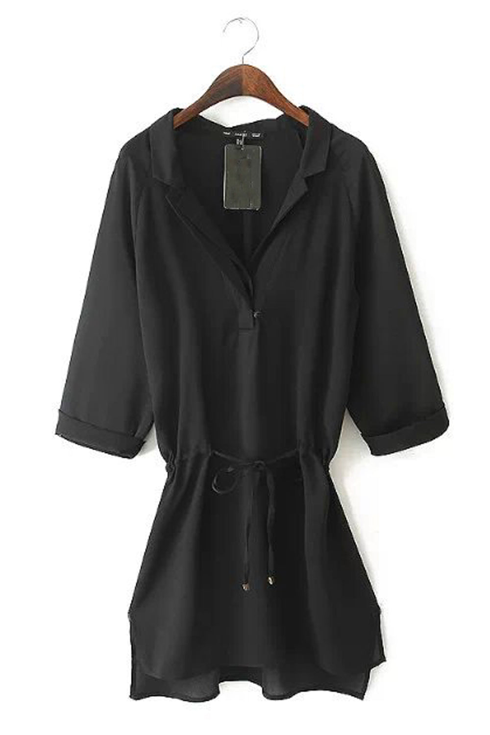 Women's American Style Long Bottoming Top Black