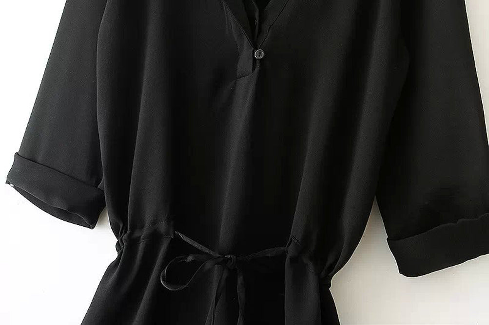 Women's American Style Long Bottoming Top Black
