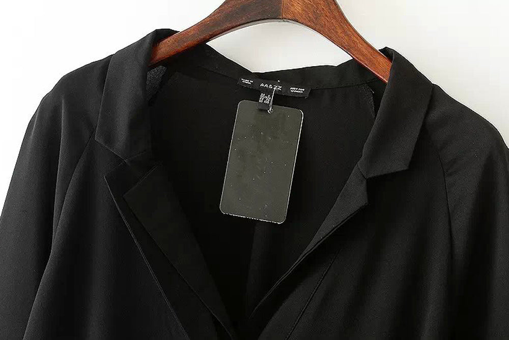 Women's American Style Long Bottoming Top Black