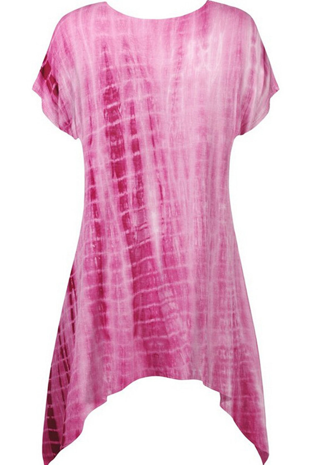 Women Summer Printed V-shaped Top Pink