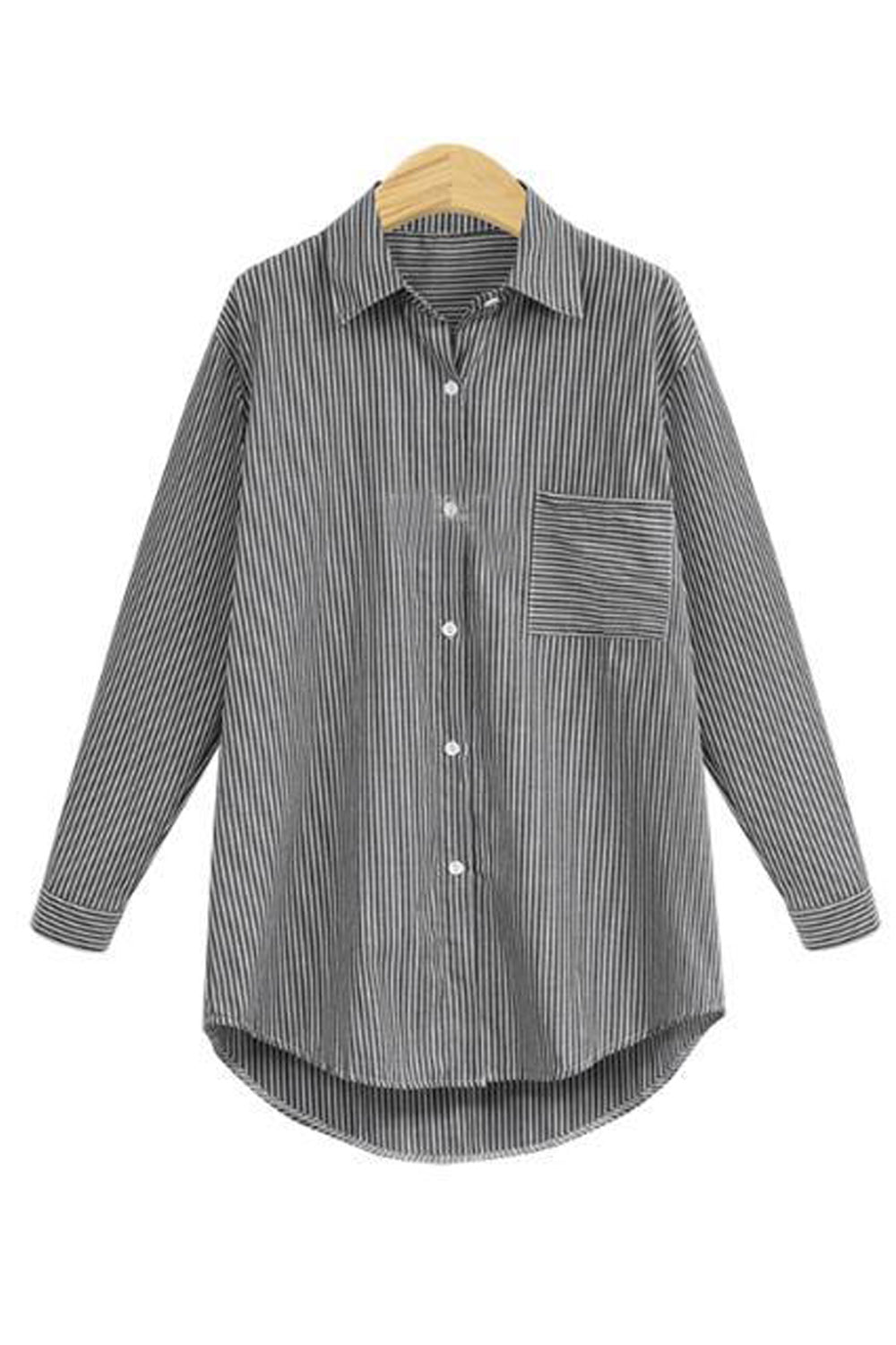 Women Collar Neck Small Buttons Shirt