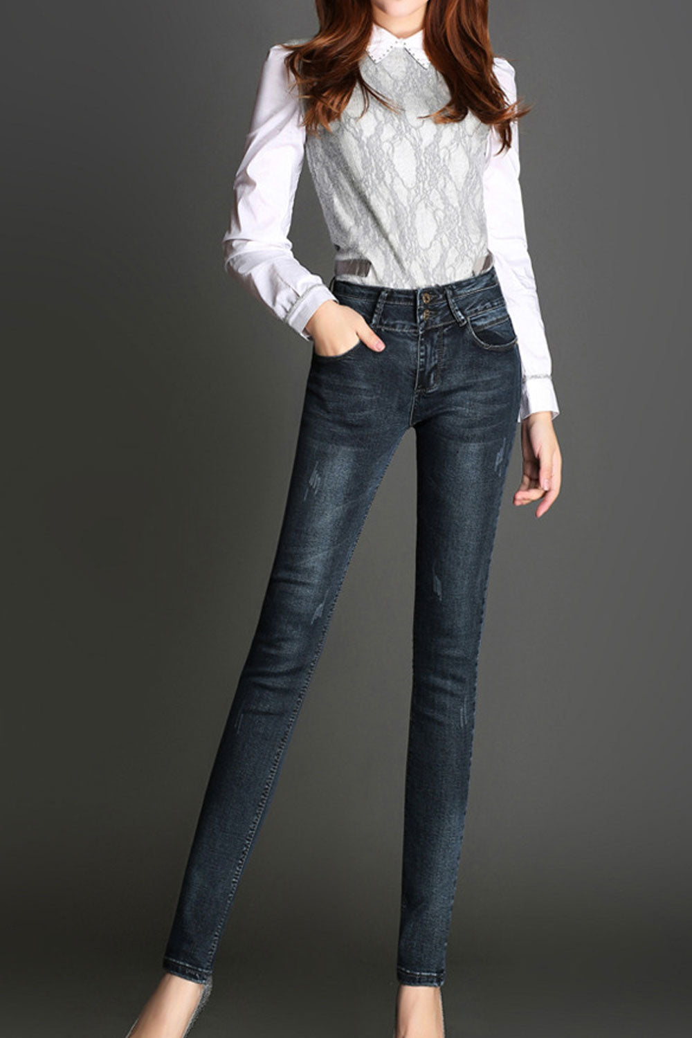 Women Slim Long Fitting Tight Jeans