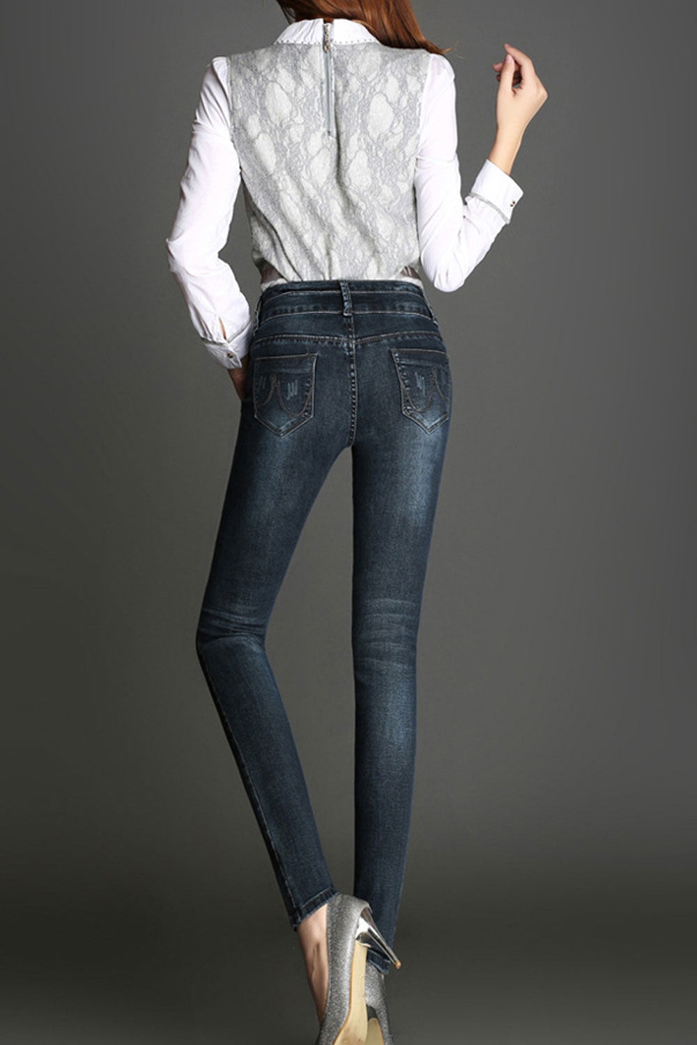 Women Slim Long Fitting Tight Jeans