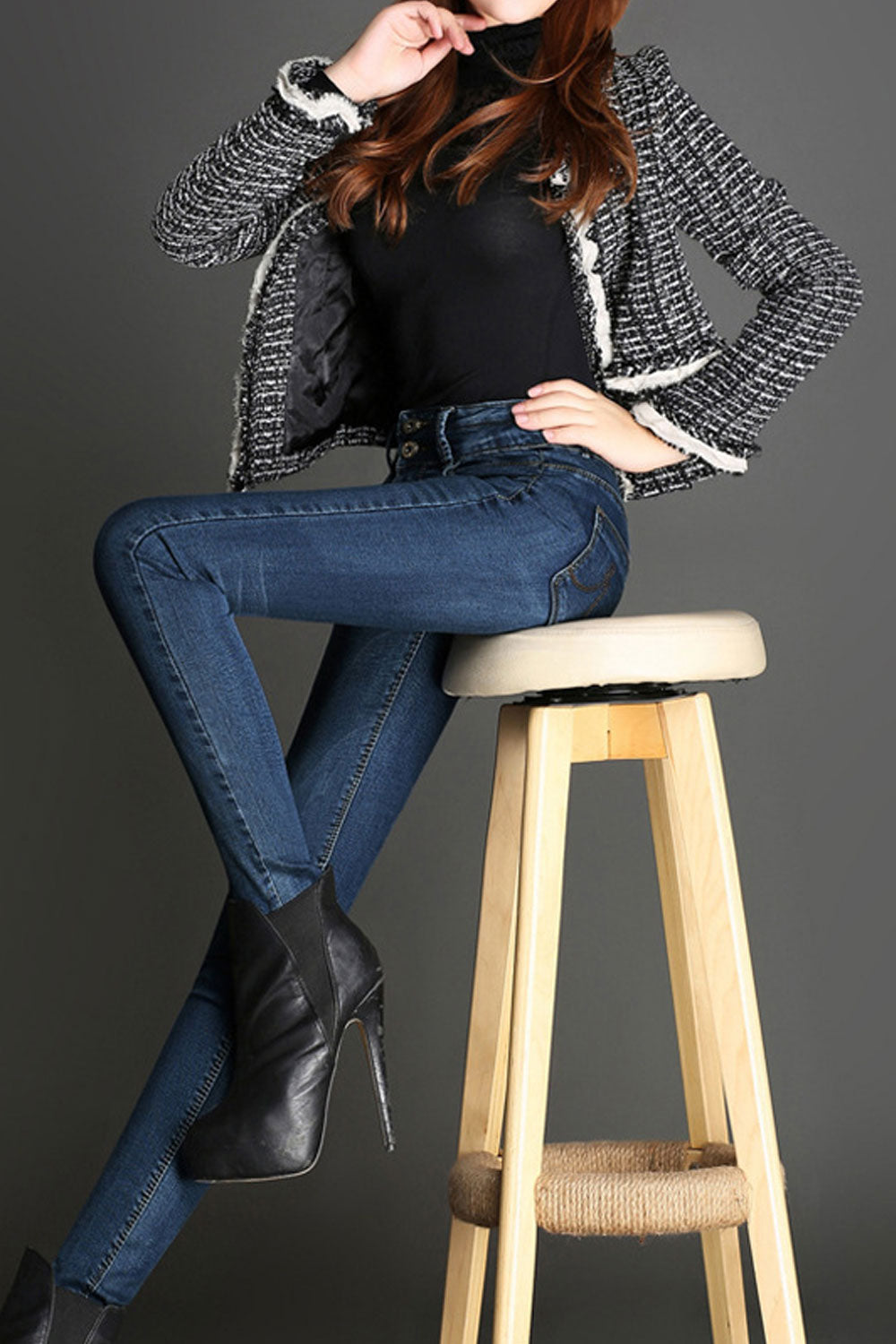 Women Slim Long Fitting Tight Jeans