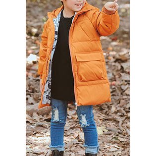 Kids Boys Amazing Solid Pattern Long Sleeve Snap Button Pocket Cozy Padded Jacket