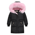 Kids Girls Full Zipper Thick & Warm Long Jacket