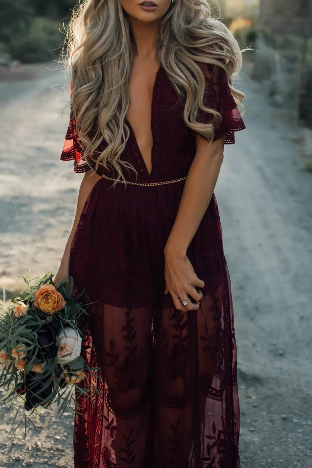 Women Deep V-Neck Half Sleeve Solid Colored Stylish Cover-Up