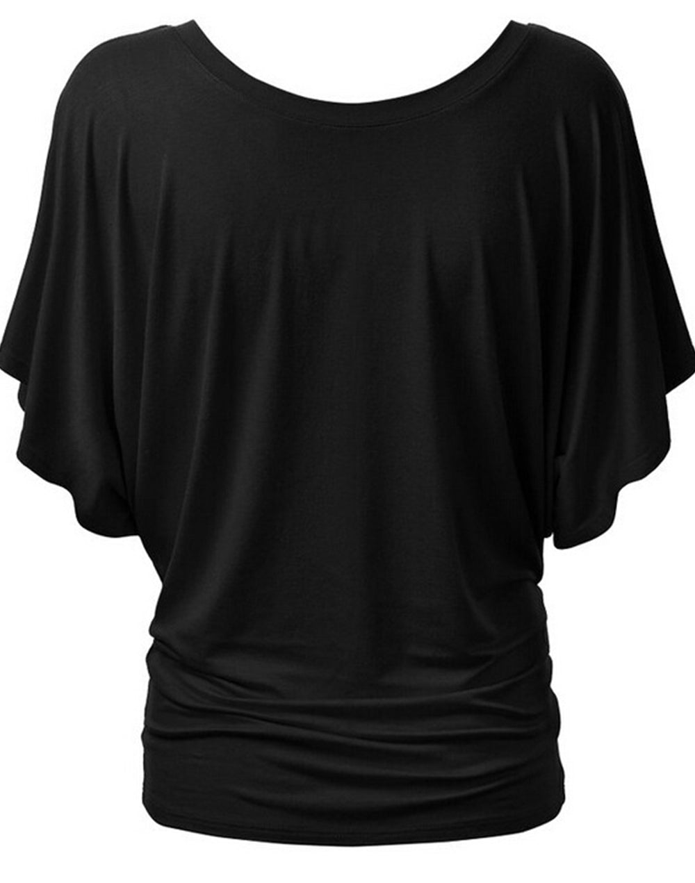 Women Bat Sleeves Comfortable Fashion Blouse Black