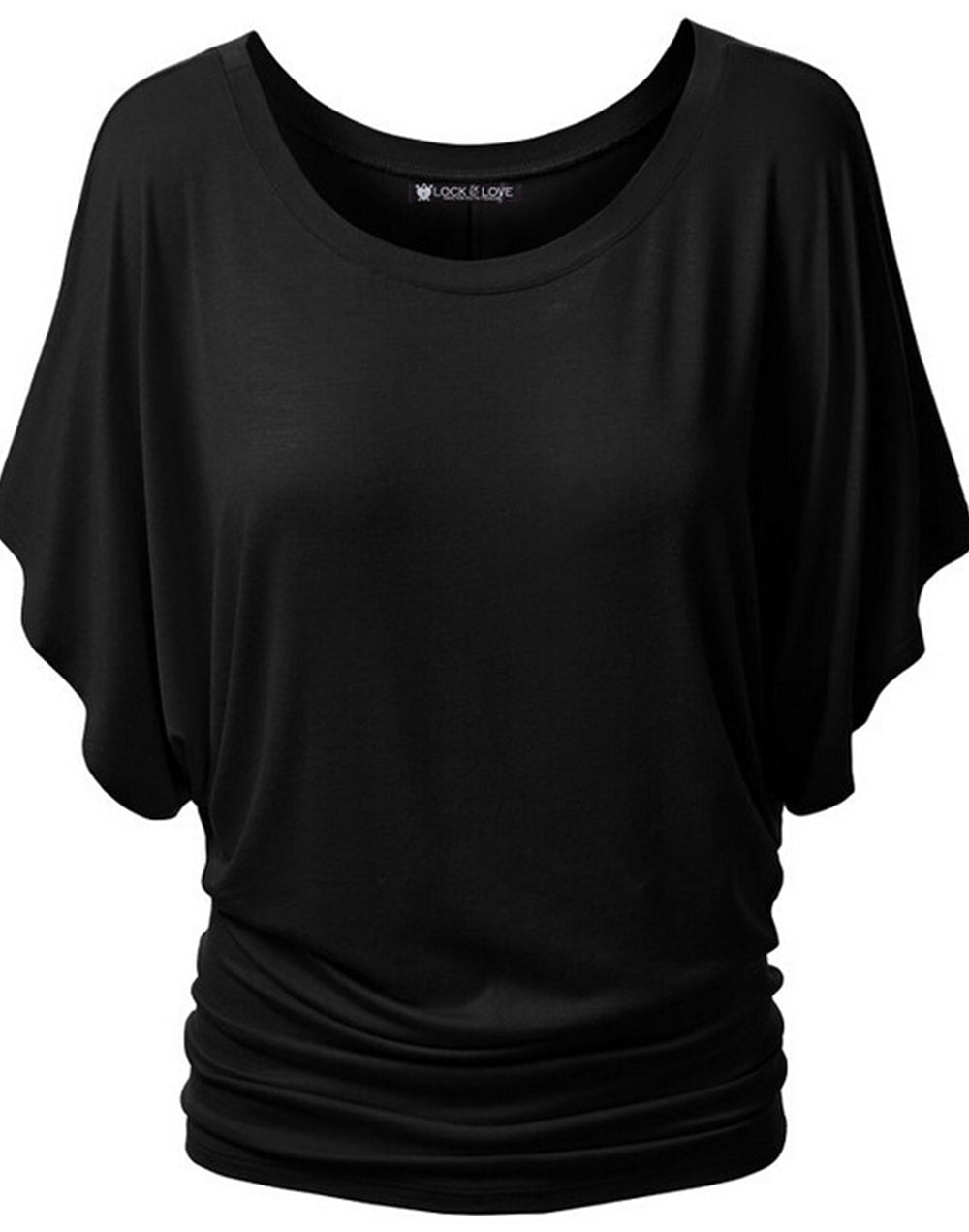 Women Bat Sleeves Comfortable Fashion Blouse Black