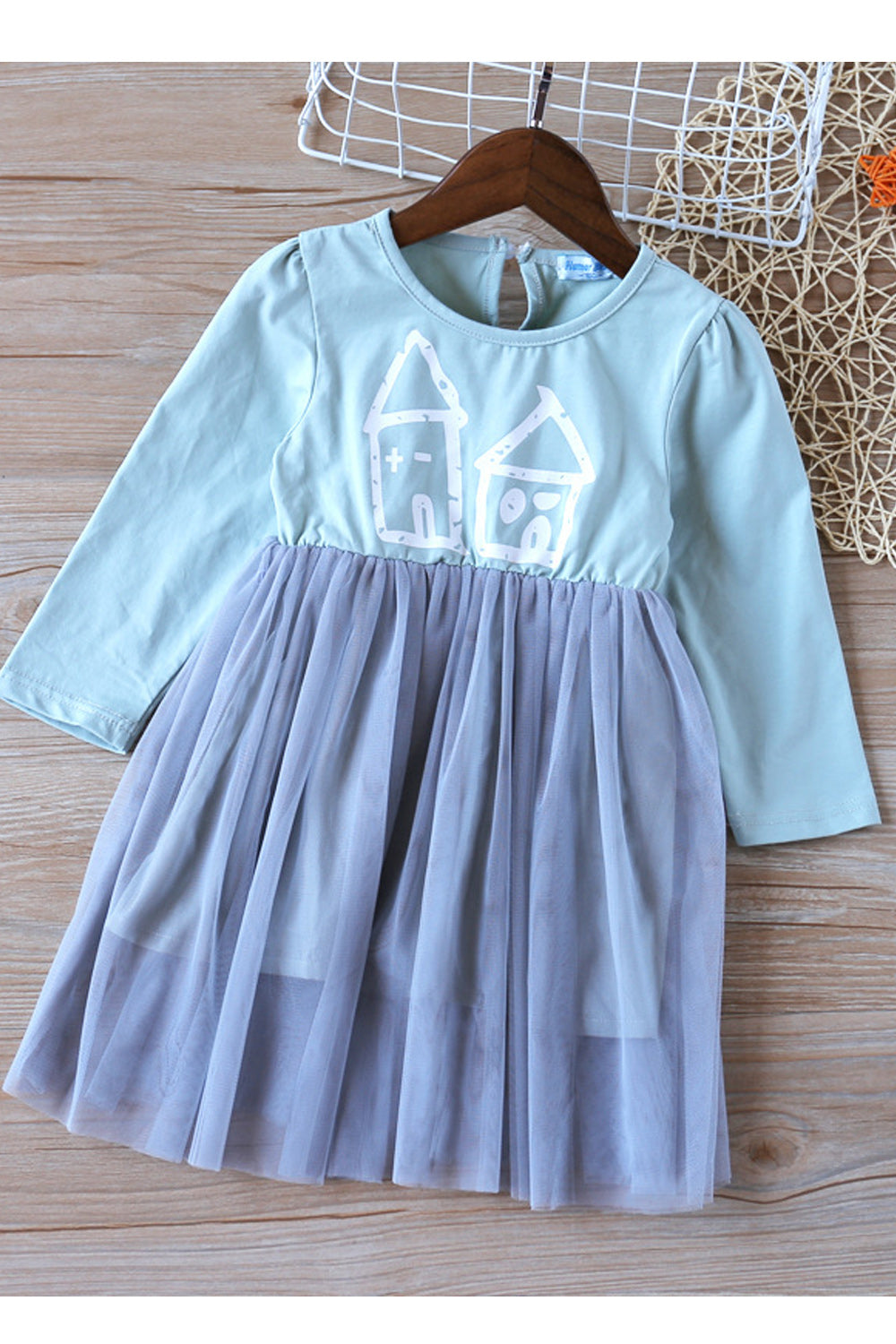 Kids Girls Casual Wearing Long Sleeve Small Dress