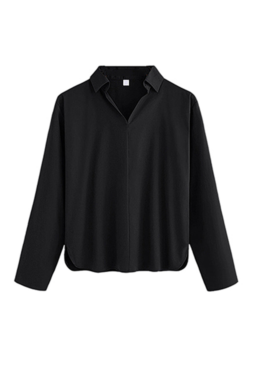 Women Collar V-Neck Pleated Breathable Casual Shirt