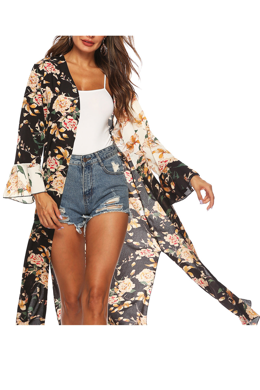 Women Beautiful & Pretty Flower Printed Full Length Cover-Up