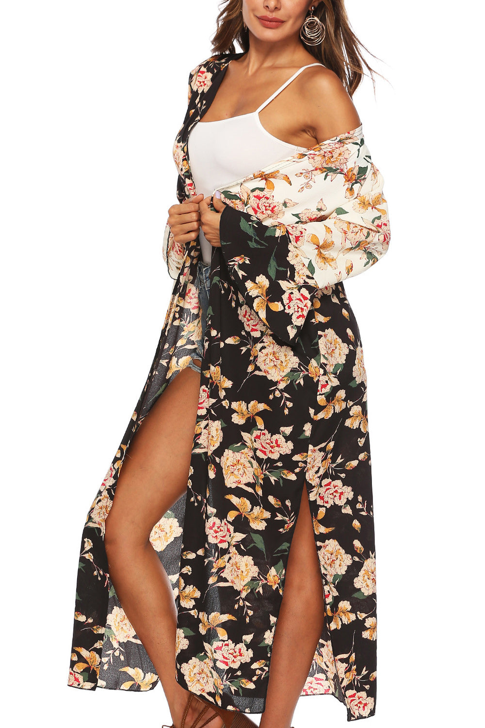 Women Beautiful & Pretty Flower Printed Full Length Cover-Up