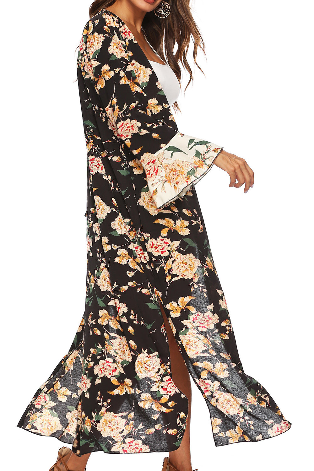 Women Beautiful & Pretty Flower Printed Full Length Cover-Up