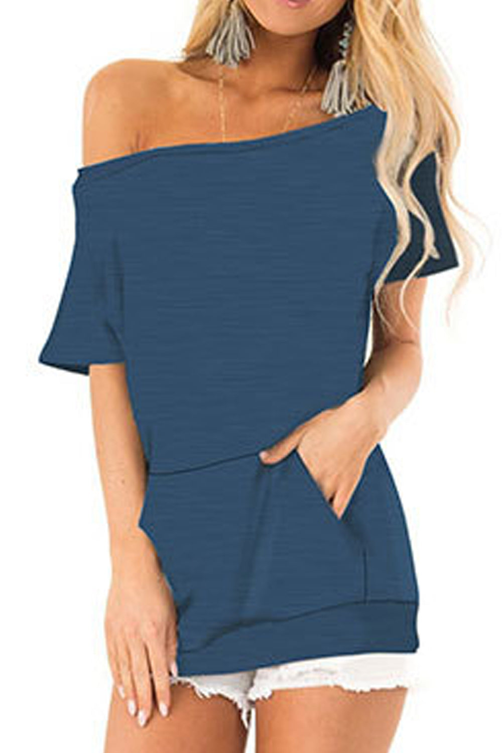 Women Off-Shoulder Solid Colored Pretty Top