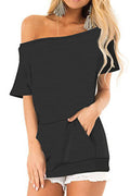 Women Off-Shoulder Solid Colored Pretty Top