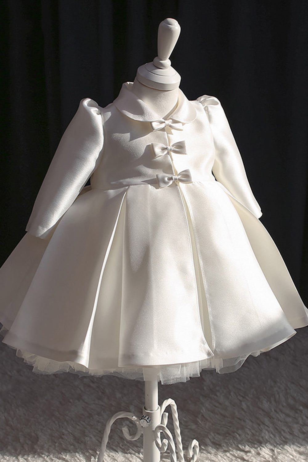 Kids Girls Cute Fluffy Long Sleeve Summer Princess Dress