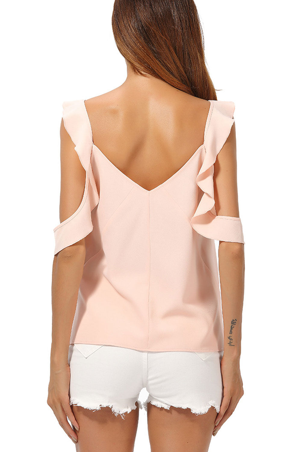 Women Ruffle Strap Stylish Straight Top