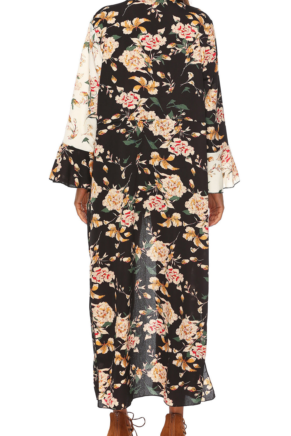 Women Beautiful Flower Printed Full Length Stylish Cover-Up