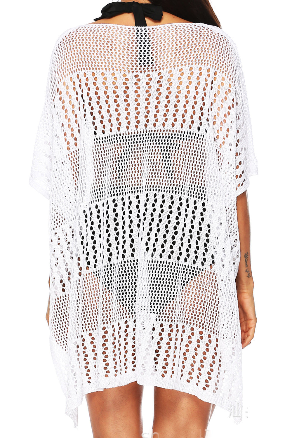 Women Breathable Hollow Lace Beach Cover-Up