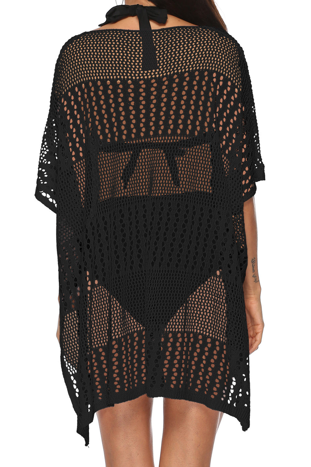 Women Breathable Hollow Lace Beach Cover-Up