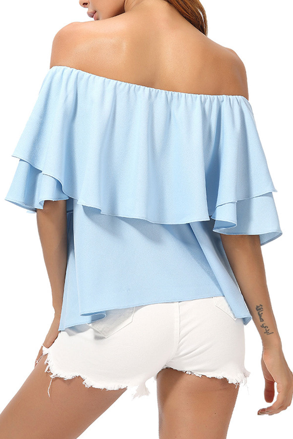 Women Solid Colored Stretchable Casual Blouse