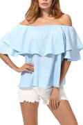 Women Solid Colored Stretchable Casual Blouse