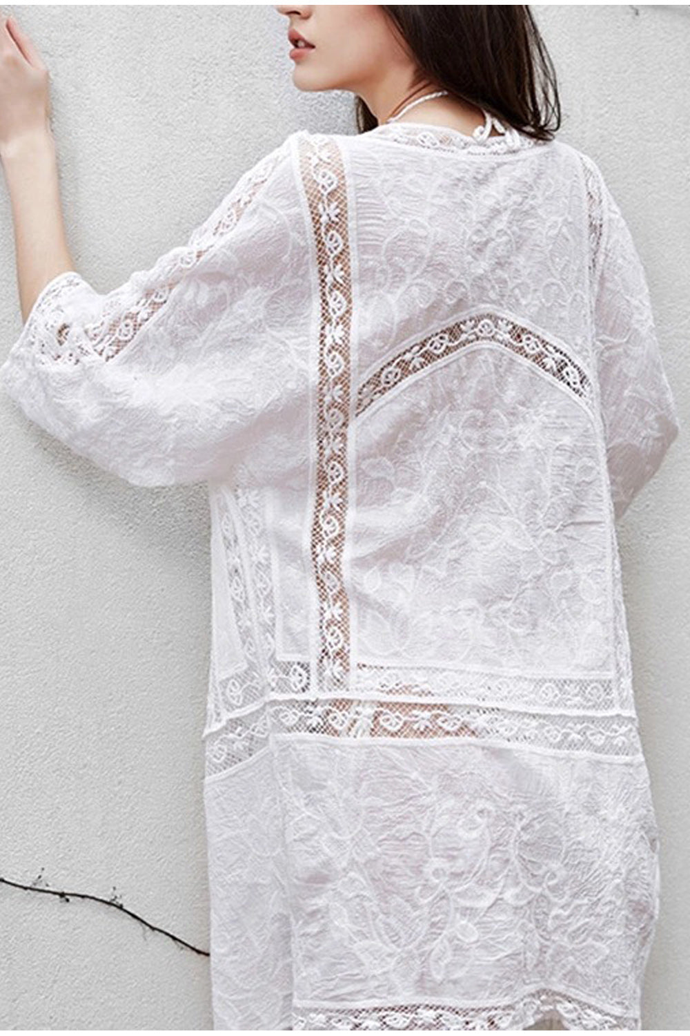 Women Breathable Short Sleeve Front Open Style Cover-Up