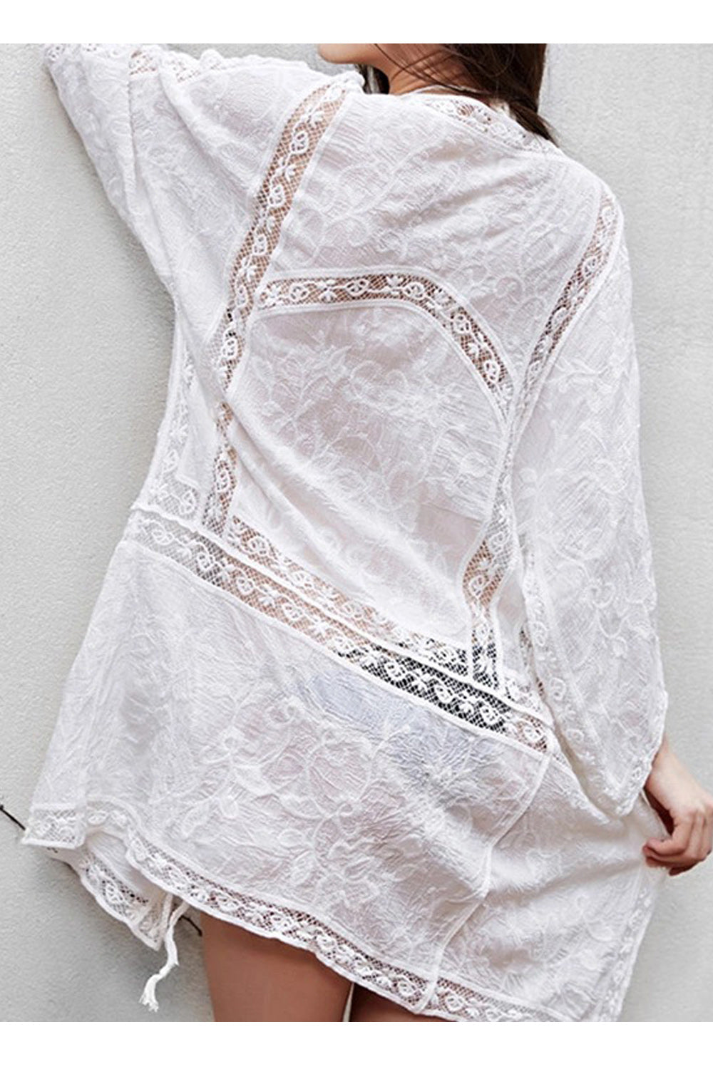 Women Breathable Short Sleeve Front Open Style Cover-Up