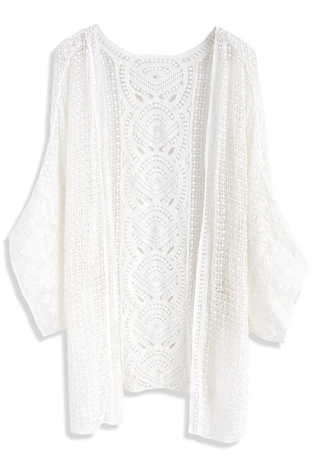 Women Knitted Hollow Solid Colored Breathable Cover-Up