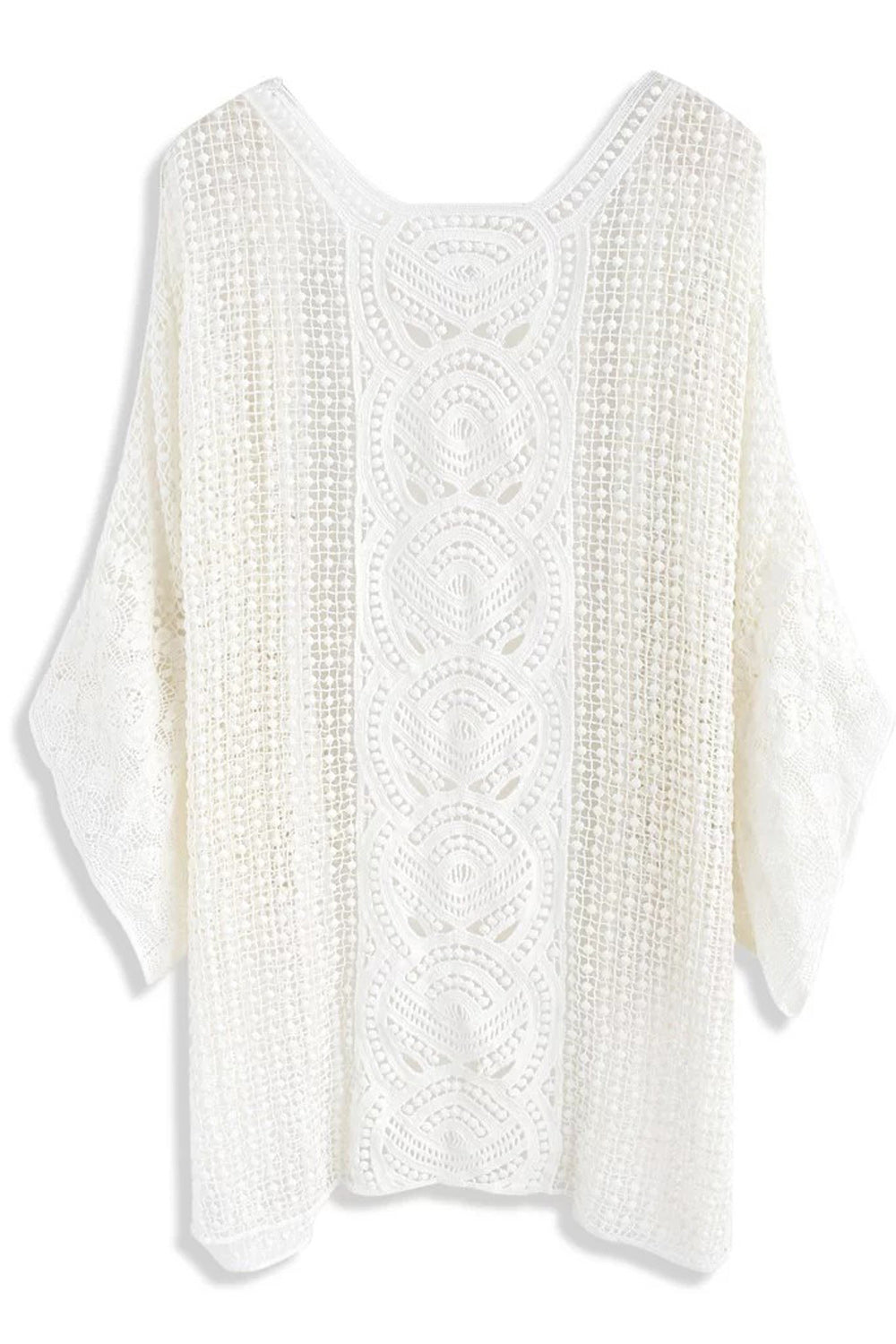 Women Knitted Hollow Solid Colored Breathable Cover-Up