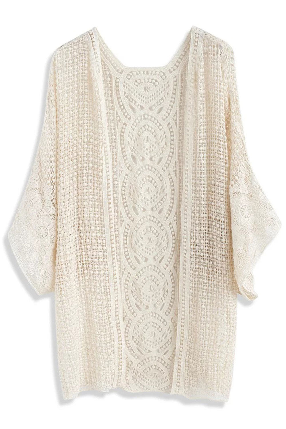 Women Knitted Hollow Solid Colored Breathable Cover-Up