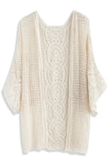 Women Knitted Hollow Solid Colored Breathable Cover-Up