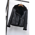 Women Beautiful Warm Leather Biker Jacket