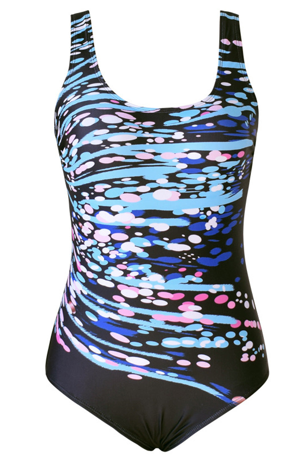 Women Printed Solid Back Printed Front One Piece Swimwear