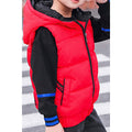 Kids Boys Solid Colored Thick Zipper Closure Cozy Padded Vest