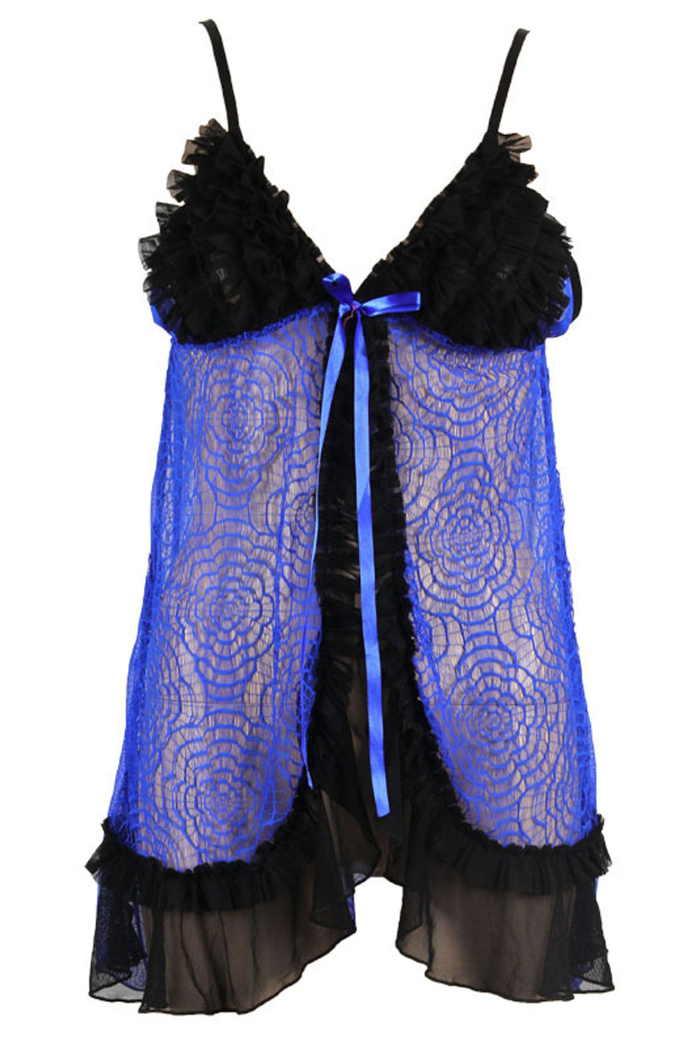 Women Stylish Lace Decorated Tie Knot Lingerie