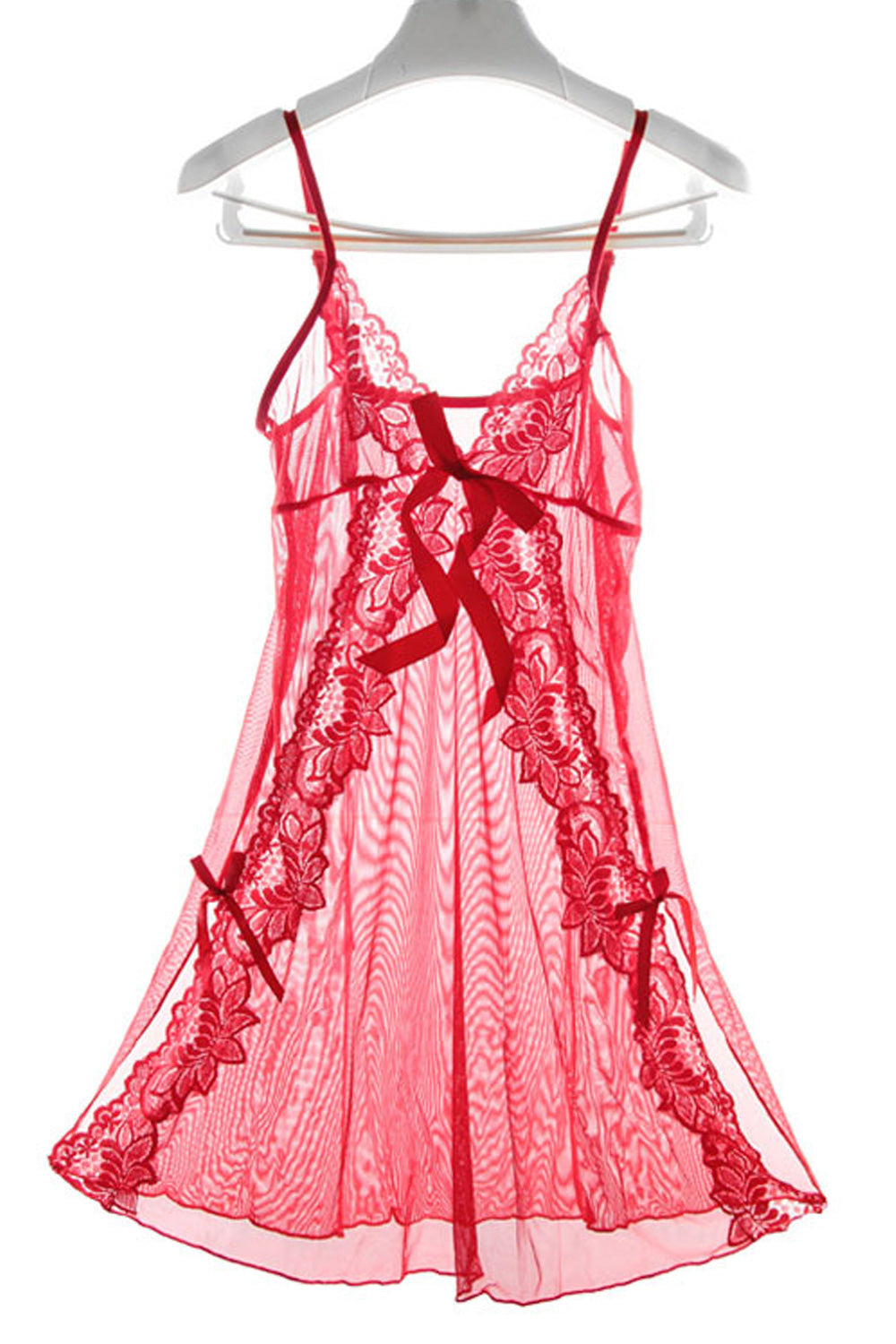 Women Decent Lace Styled Bust Thin Strap Solid Colored Lingerie