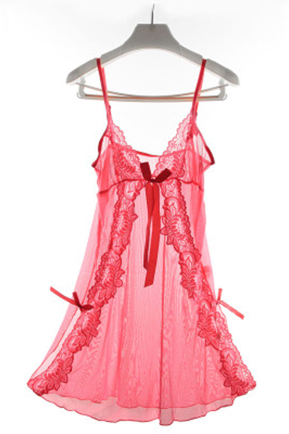 Women Decent Lace Styled Bust Thin Strap Solid Colored Lingerie